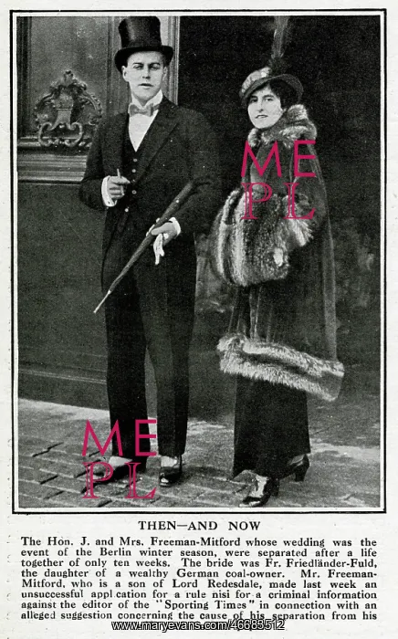 : The Hon J and Mrs Freeman-Mitford : The Hon J and Mrs Freeman-Mitford