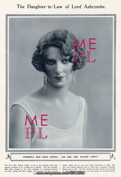: The Hon. Mrs. Ronald Cubitt : The Hon. Mrs. Ronald Cubitt