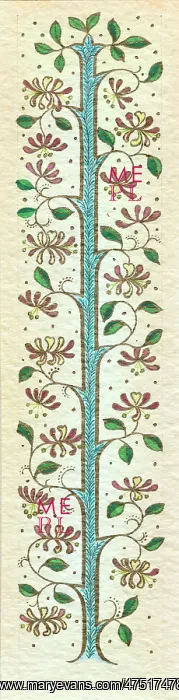 : Honesuckle Garden ? bookmark design : Honesuckle Garden ? bookmark design