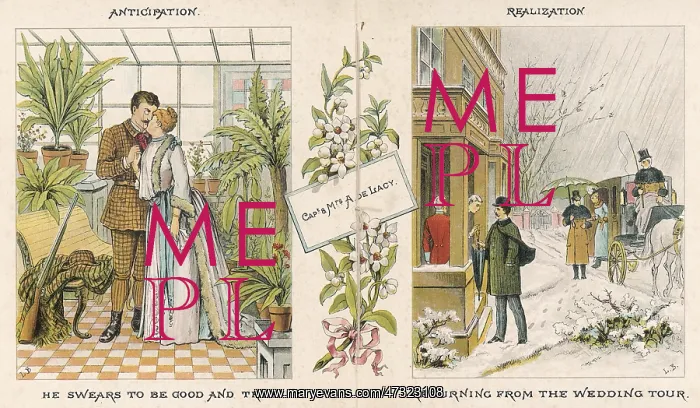 : Honeymoon Couple - circa 1875 : Honeymoon Couple - circa 1875