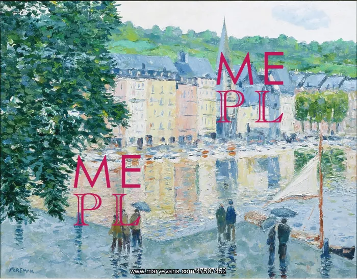 : Honfleur in the Rain : Honfleur in the Rain