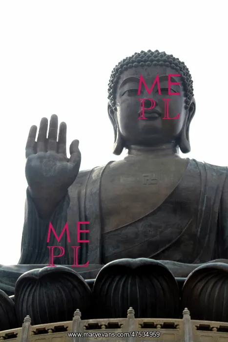  : Hong Kong. The Tian Tan Big Buddha statue on Lantau Island in Hong Kong, China