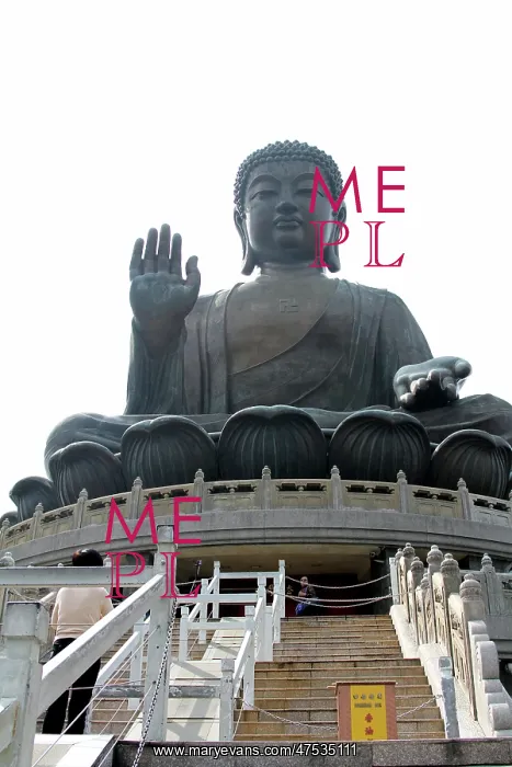  : Hong Kong. The Tian Tan Big Buddha statue on Lantau Island in Hong Kong, China