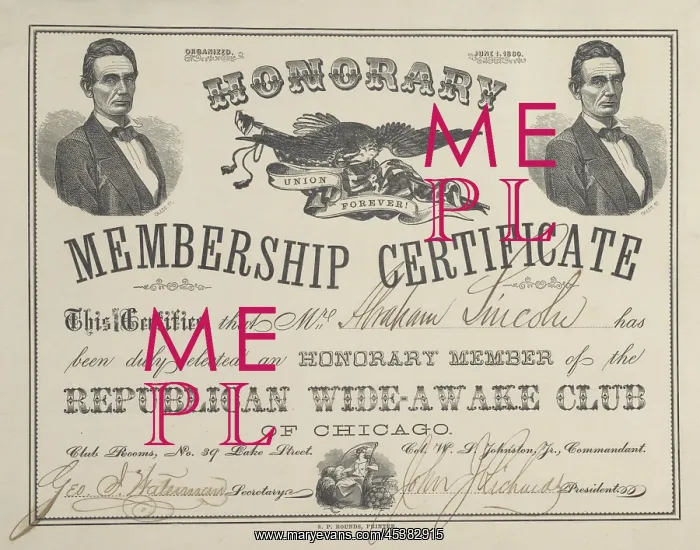 : Honorary membership certificate for Abraham : Honorary membership certificate for Abraham