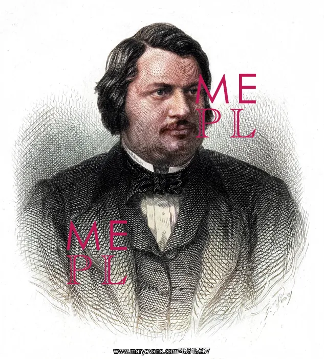 : Honore de Balzac engraving by Ch Chardon : Honore de Balzac engraving by Ch Chardon