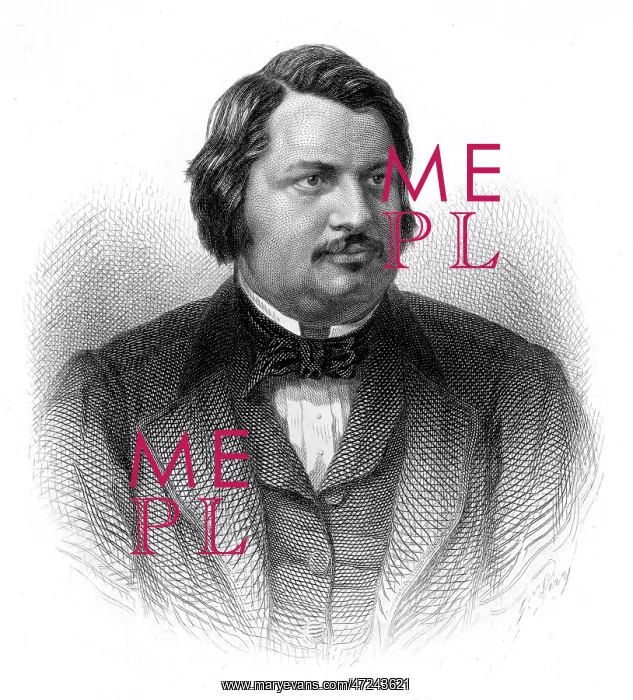 : Honore de Balzac engraving by Ch Chardon : Honore de Balzac engraving by Ch Chardon