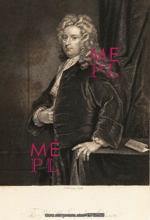 : The Honourable Joseph Addison, 1672-1719, English essayist : The Honourable Joseph Addison, 1672-1719, English essayist