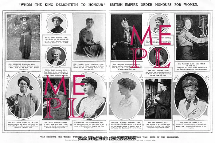 : Honours for Women during WW1 : Honours for Women during WW1