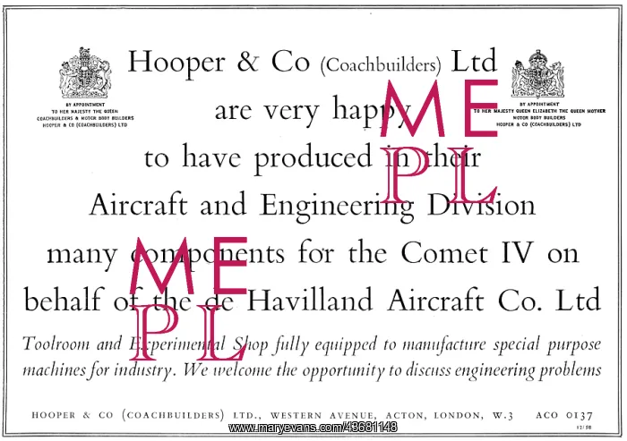 : Hooper & Co - Coachbuilders. Sheet Metal Work : Hooper & Co - Coachbuilders. Sheet Metal Work