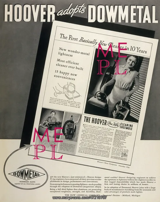 : HOOVER AD / FORTUNE / 1936 : HOOVER AD / FORTUNE / 1936