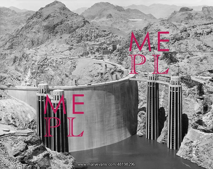 : The Hoover Dam just before its completion, 1935 : The Hoover Dam just before its completion, 1935