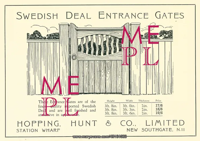 : Hopping Hunt & Co. Gate Advertisement : Hopping Hunt & Co. Gate Advertisement