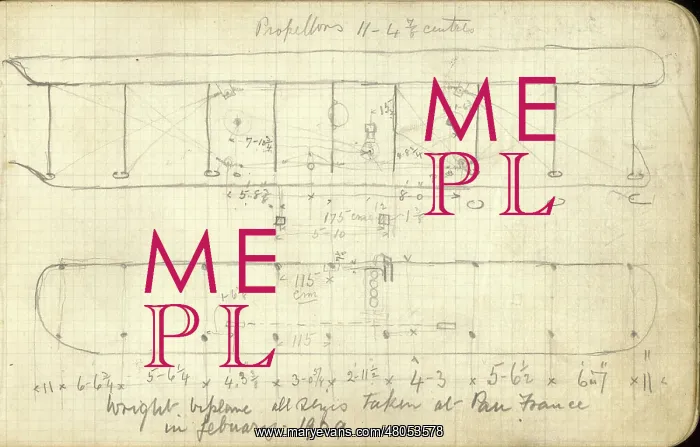 : Horace Short's notebook - sketches of Wright Flyer at Pau : Horace Short's notebook - sketches of Wright Flyer at Pau