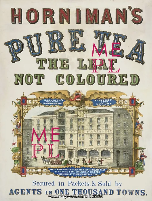  : Horniman's Pure Tea, with a view of the storefront