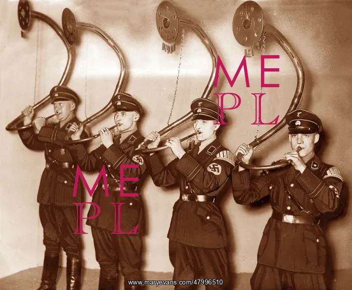 : Horns played at opening of exhibition, Berlin, Germany : Horns played at opening of exhibition, Berlin, Germany