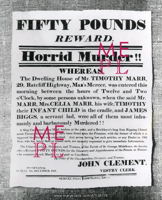 : Horrid Murder -- reward poster : Horrid Murder -- reward poster