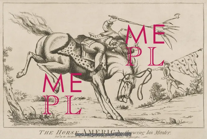 : The Horse America, Throwing His Master, British : The Horse America, Throwing His Master, British