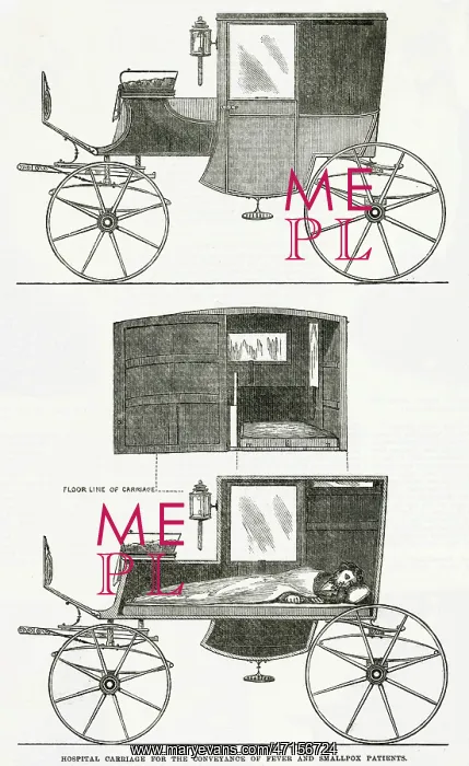 : Horse-drawn ambulance 1867 : Horse-drawn ambulance 1867