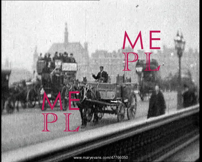 : Horse Drawn Carriages and Buses Driving Along : Horse Drawn Carriages and Buses Driving Along