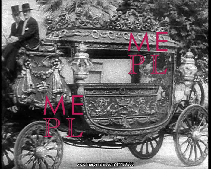 : A Horse-Drawn Hearse Passing By : A Horse-Drawn Hearse Passing By