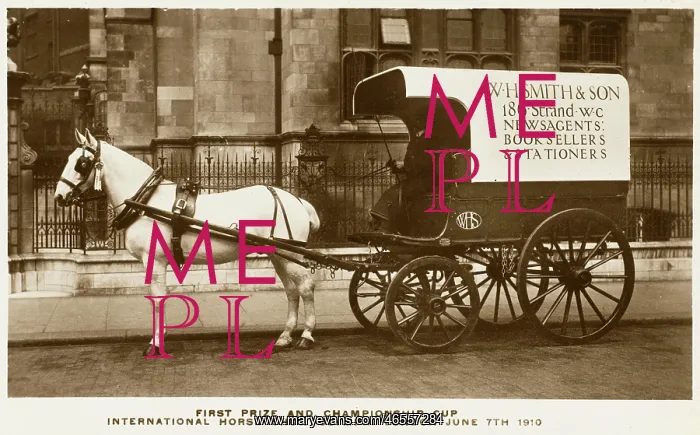 : Horse-drawn van of W H Smith & Son : Horse-drawn van of W H Smith & Son