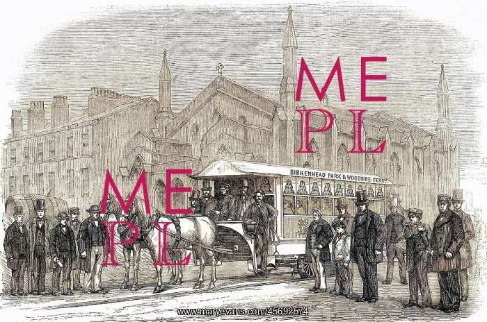 : Horse Tram Birkenhead 1860 : Horse Tram Birkenhead 1860