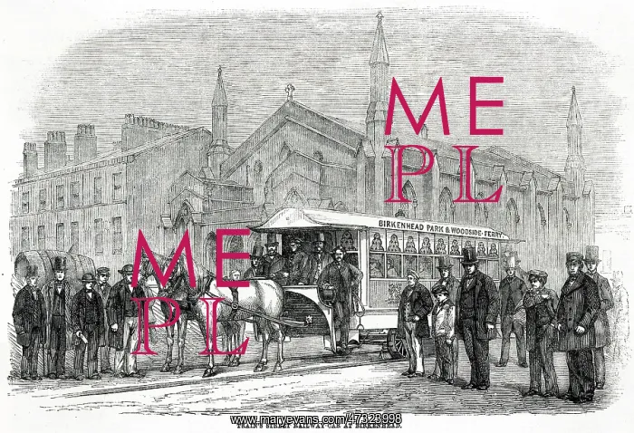 : Horse Tram Birkenhead 1860 : Horse Tram Birkenhead 1860