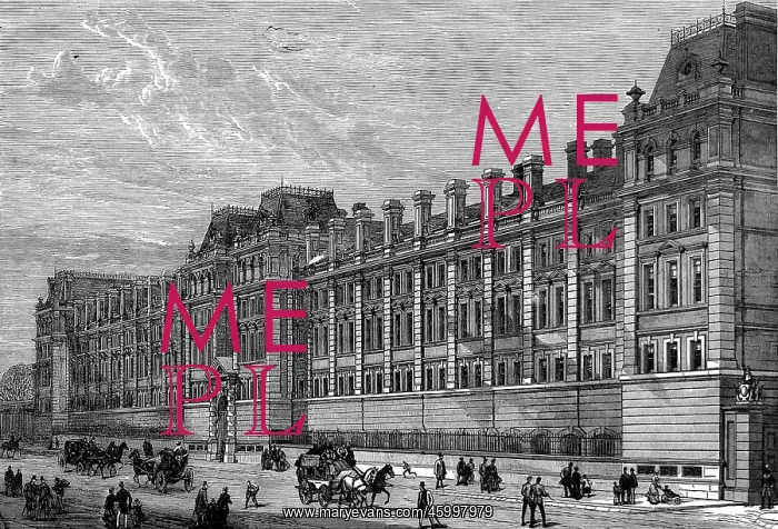 : Horseguards Cavalry Barracks, Knightsbridge 1880 : Horseguards Cavalry Barracks, Knightsbridge 1880