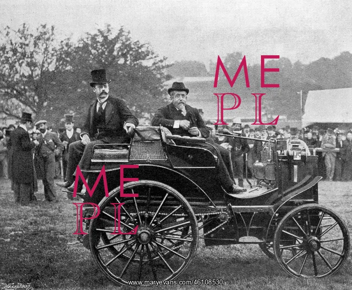 : Horseless carriage with Daimler engine, 1895 : Horseless carriage with Daimler engine, 1895