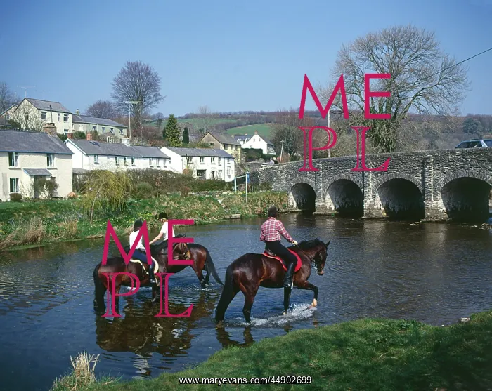 : Horses and riders, Withypool, Somerset : Horses and riders, Withypool, Somerset