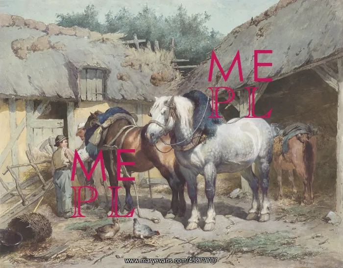 : Horses at a Stable : Horses at a Stable