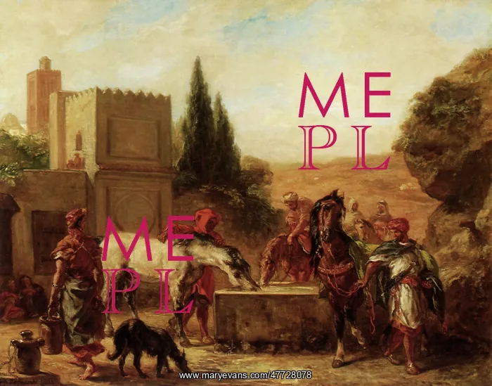  : Horses at a Trough, by Delacroix
