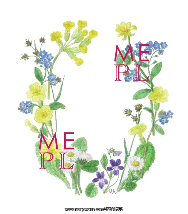 : Horseshoe design of spring flowers : Horseshoe design of spring flowers