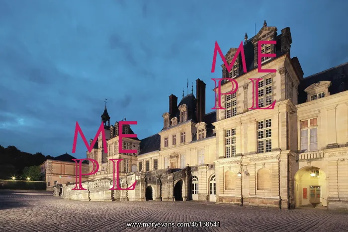 : Horseshoe staircase, Cour d'Honneur, Chateau de : Horseshoe staircase, Cour d'Honneur, Chateau de