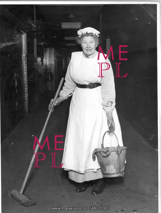 : A hospital cleaner : A hospital cleaner