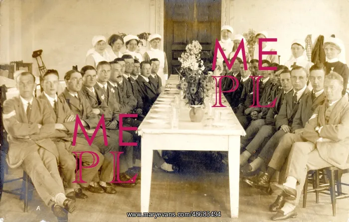 : Hospital Ward with People at Dining Table : Hospital Ward with People at Dining Table