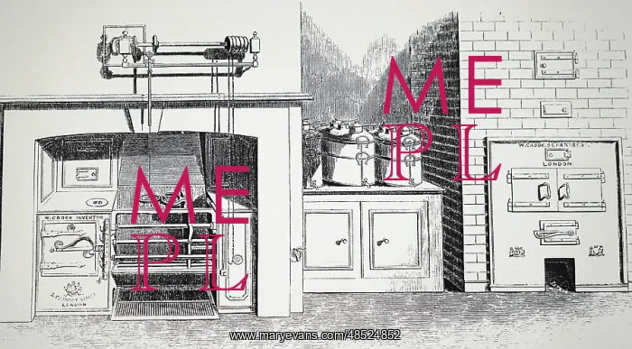 : Hot plate with ovens, and kitchen range with smoke-jack : Hot plate with ovens, and kitchen range with smoke-jack