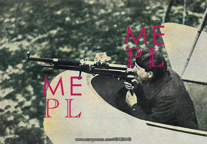: Hotchkiss Machine Gun on aeroplane : Hotchkiss Machine Gun on aeroplane