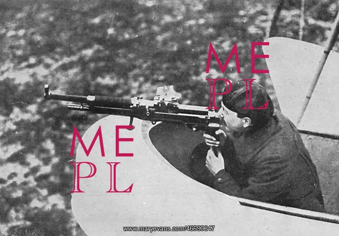 : Hotchkiss Machine Gun on aeroplane : Hotchkiss Machine Gun on aeroplane