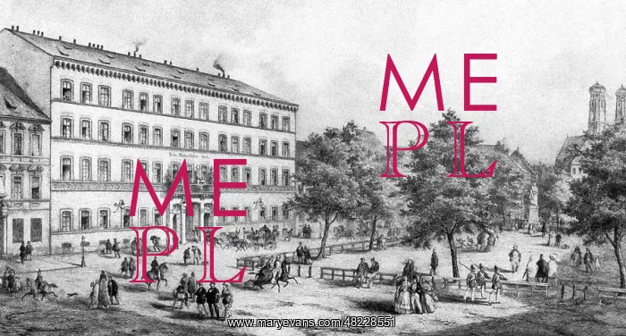 : Hotel Bayerischer Hof in Munich, 1850 : Hotel Bayerischer Hof in Munich, 1850
