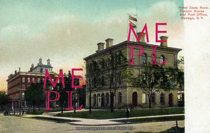 : Hotel Deep Rock, Custom House and Post Office, Oswego, NY : Hotel Deep Rock, Custom House and Post Office, Oswego, NY