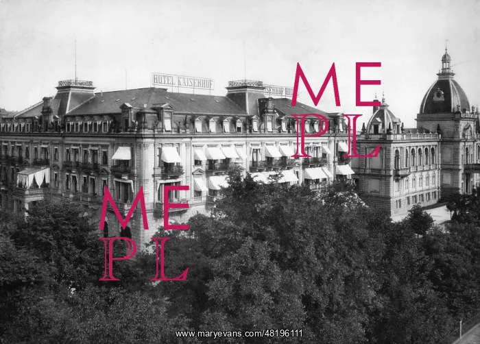 : The hotel Kaiserhof in Wiesbaden, 1928 : The hotel Kaiserhof in Wiesbaden, 1928