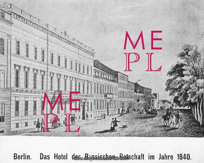 : Hotel of the Russian Embassy in Berlin, 1840 : Hotel of the Russian Embassy in Berlin, 1840
