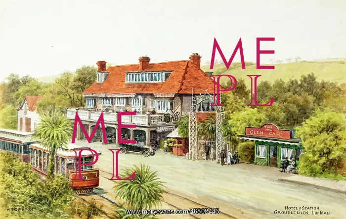 : Hotel and Station, Groudle Glen, Isle of Man : Hotel and Station, Groudle Glen, Isle of Man