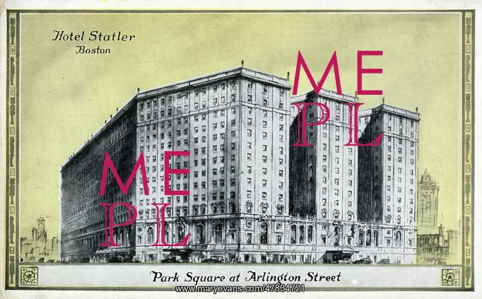 : Hotel Statler, Boston, Massachusetts, USA - Park Square : Hotel Statler, Boston, Massachusetts, USA - Park Square