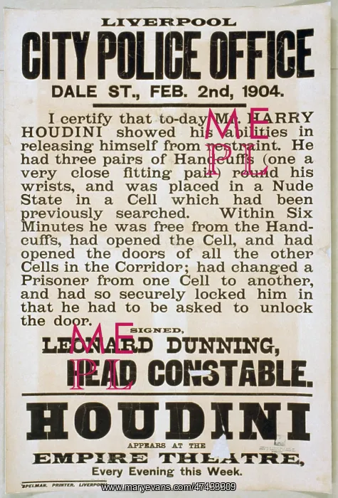 : Houdini appears at the Empire Theatre, every evening this we : Houdini appears at the Empire Theatre, every evening this we