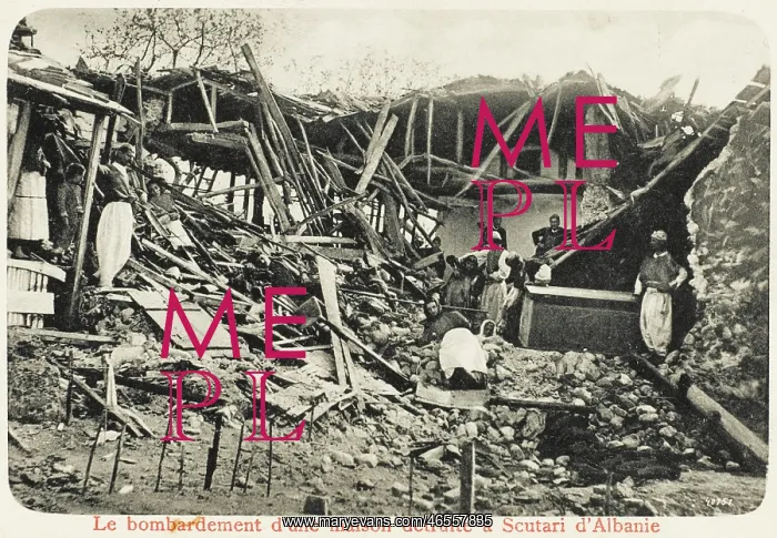 : House destroyed by bombing - Shkoder, Albania : House destroyed by bombing - Shkoder, Albania