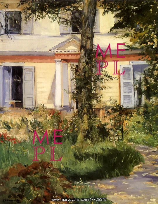  : House Exterior, Path, by Manet