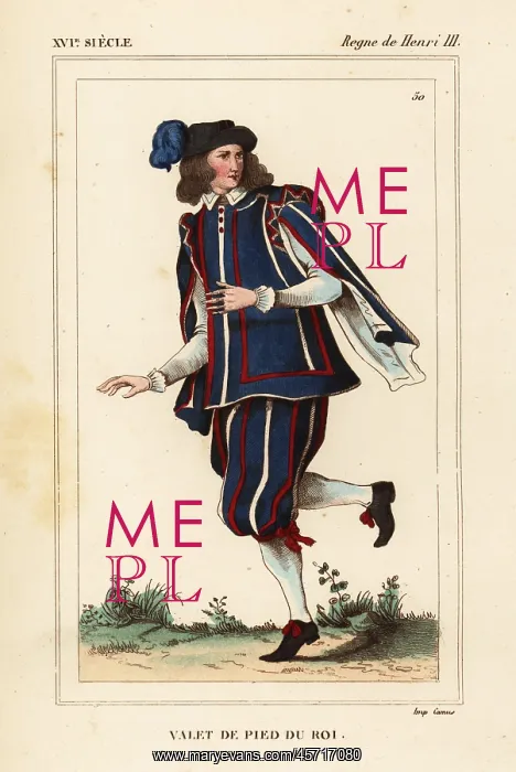 : House servant to the king in livery, reign : House servant to the king in livery, reign