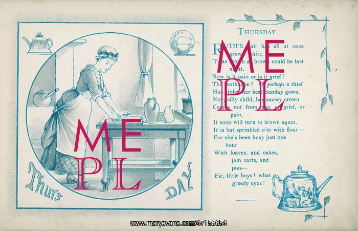 : Housemaid baking 1886 : Housemaid baking 1886